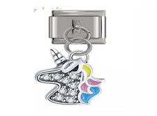Unicorn Dangle Italian Charm Link 9mm Fits  All Italian Charms Bracelet Animal