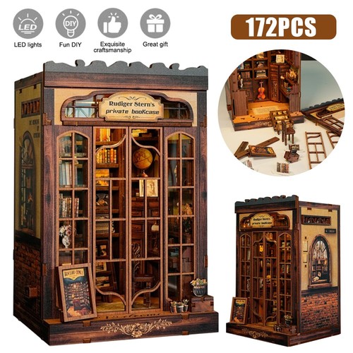 Wooden book nook kit diy - 3d,