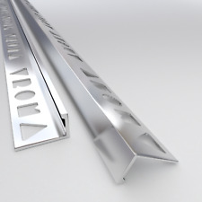 Tile Trim Edge Vroma Singles All Colour- Straight L-Shape- 2.5M Aluminium Chrome