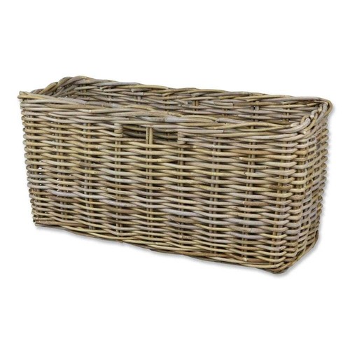 Grey buff rattan console - grey,