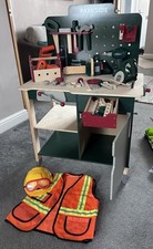 Parkside Kids Wooden Work Tool Bench Workshop with Sounds and Accessories Set