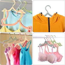 Travel Portable Foldable Clothes Coat Plastic Hangers Folding Slotted Tool UK
