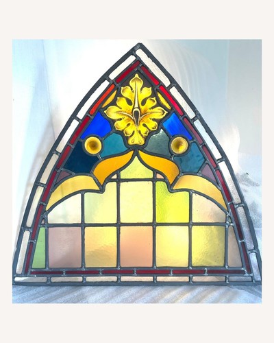 Antique gothic arch - antique, stained
