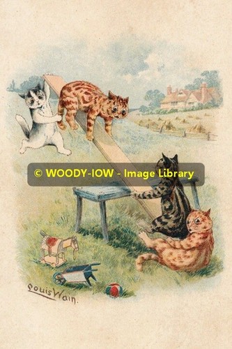 Rp08591 louis wain cats - cats, on