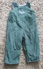 Jojo Maman Bebe Dinosaur Green Cord Dungarees Age 3-6 Months