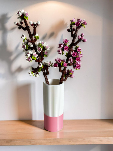 Vase for lego - cherry, blossoms
