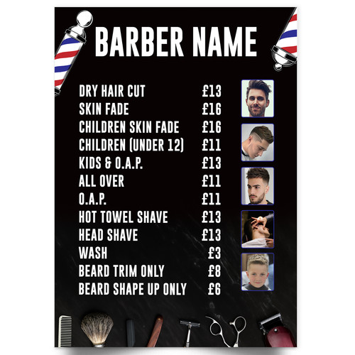 Barber shop personalised price - barber,
