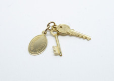 9ct Gold Charm Keys Vintage