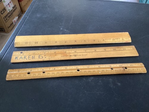 Assorted old wooden school - old,