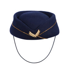Air Stewardess Blue Hat Navy Hostess for Flight Attendant Costume