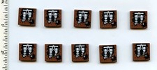 LEGO x 10 Reddish Brown Tile 2