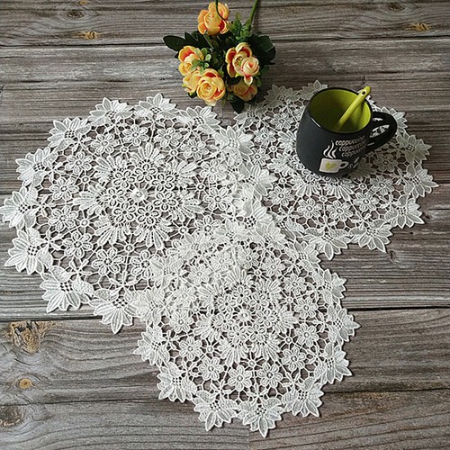 Round embroidery lace - round,