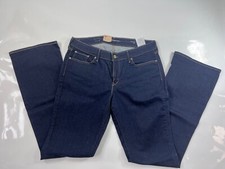 ladies levi jeans slight curve boot cut dark blue W32 L34 Size 14 Long FREE POST