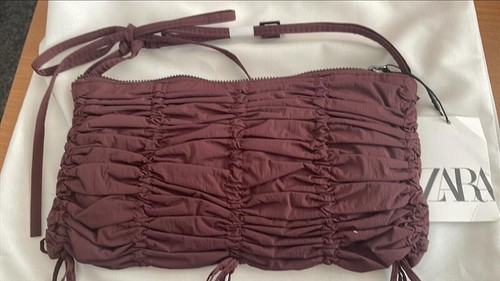 Zara burgundy ruched gathered
