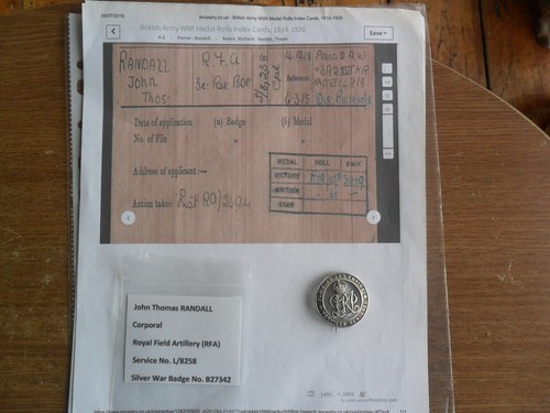 Ww1 silver war badge for - silver,