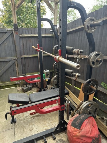 Olympic half rack red black - rack,