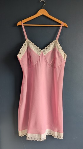 Vintage pink petticoat with - pink,