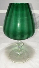 Vintage ~Green Wine Glass Vase