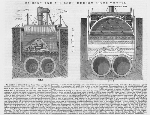 Hudson river tunnel caisson - tunnel,
