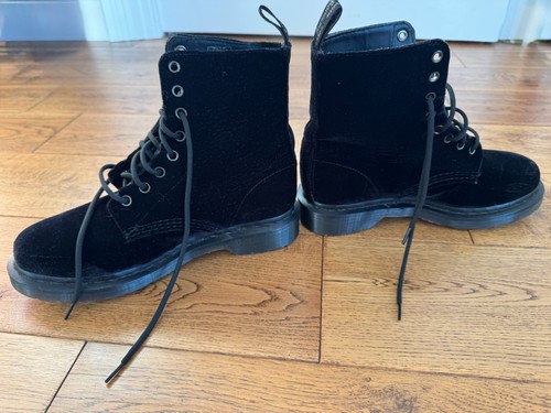 Black velvet doc martens - doc,