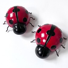 Set of 2 Metal Ladybird Wall