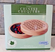 Gibsons : Eclipse Chinese Chequers (Wooden Box) Game. vgc.