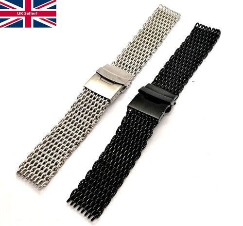Solid shark mesh watch strap - watch,