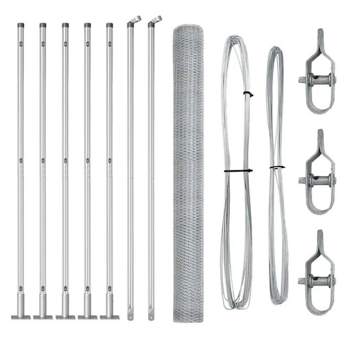 Hexagonal fence with concrete - fence,