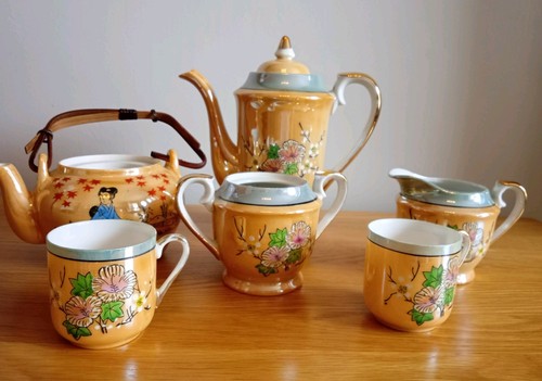 Japanese luster ware satsuma - luster,