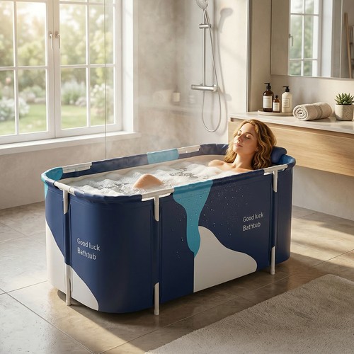 Foldable heating bath tub - bath,