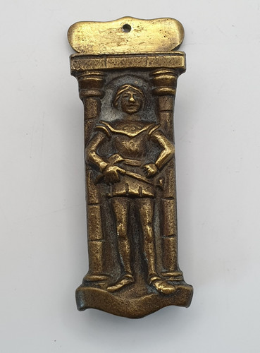 Medieval knight brass door - medieval,