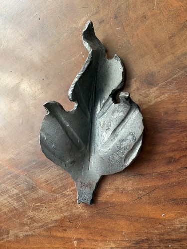 Hand forged iron leaf - leaf, –