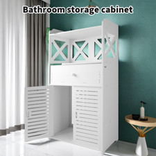 Updated White Bathroom Storage