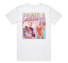 Pamela Anderson Homage T-shirt Tee Retro 80s 90s Gift Vintage Summer Festival
