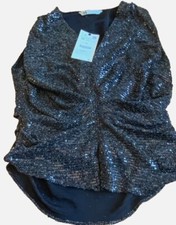Zara Top Black Sparkly Size
