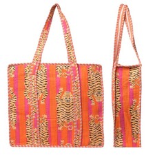 Orange Cotton Quilted Tiger