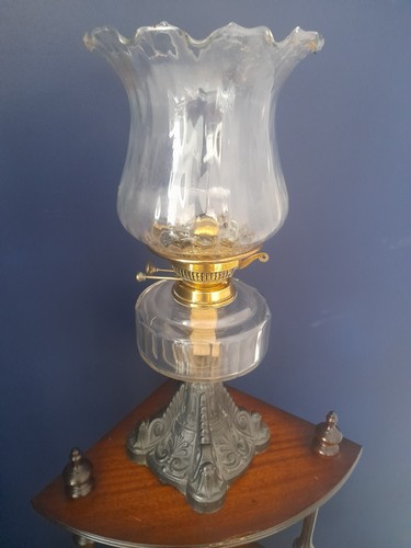 Victorian oil lamp - victorian, with