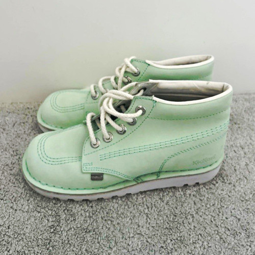 Kickers green leather lace - kickers,