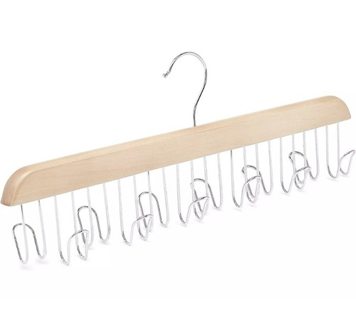 Wooden belt hanger organiser - wooden,