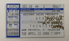 WCW Thunder Ticket Stub SIGNED
