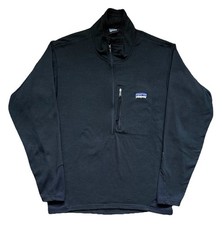Patagonia R1 Flash Black Half Zip Polartec VTG Pullover Fleece Jacket Mens Large