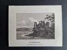 Antique (1817) print - Laugharne - Carmarthenshire
