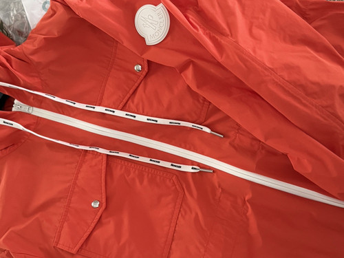 Moncler men orange hooded - moncler, men's