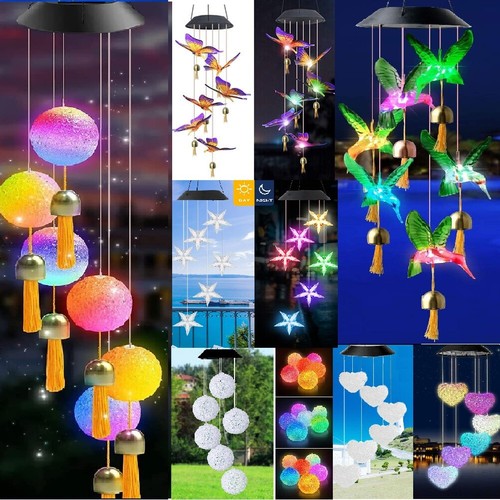 Solar wind chimes lights - wind, led