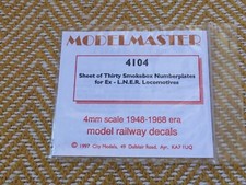 MODELMASTER 4mm Decals 4104