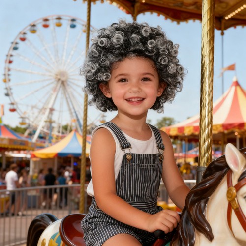 Old lady costume wig - lady,
