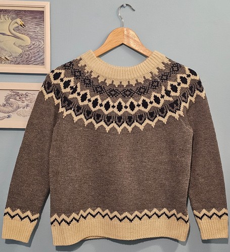 Merlot fair isle grey - merlot,