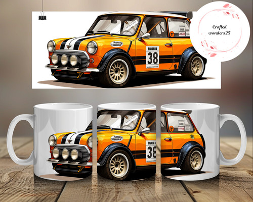Mini rally car - car, mug,