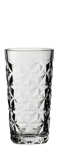 Estrella clear drinking glass