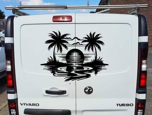 Palms tree sun car wall - tree,